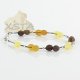 Raw multi amber bracelet olive style